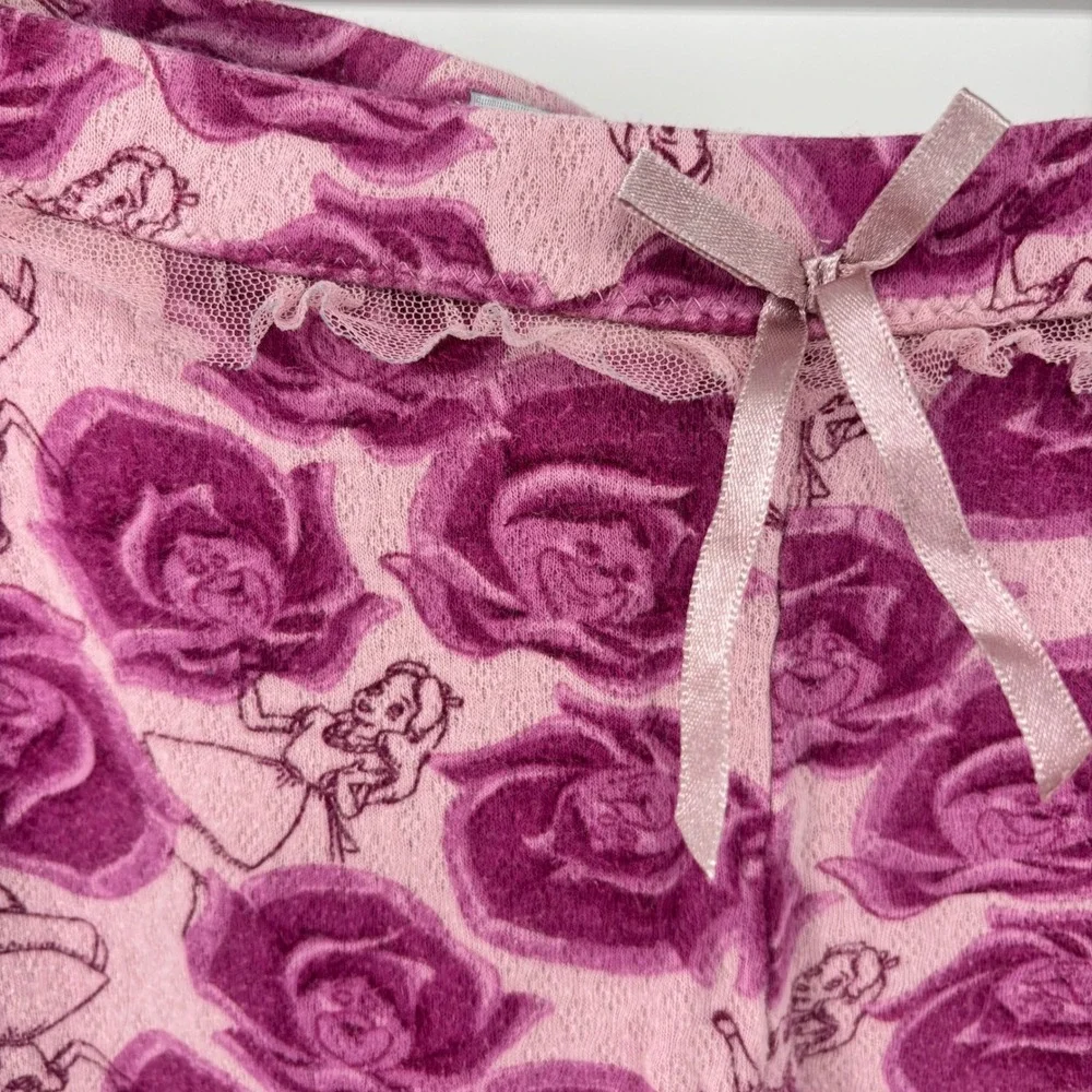 Disney Alice in Wonderland Pink Rose Floral Pajama Pants Tulle  Womens Small - Picture 3 of 8